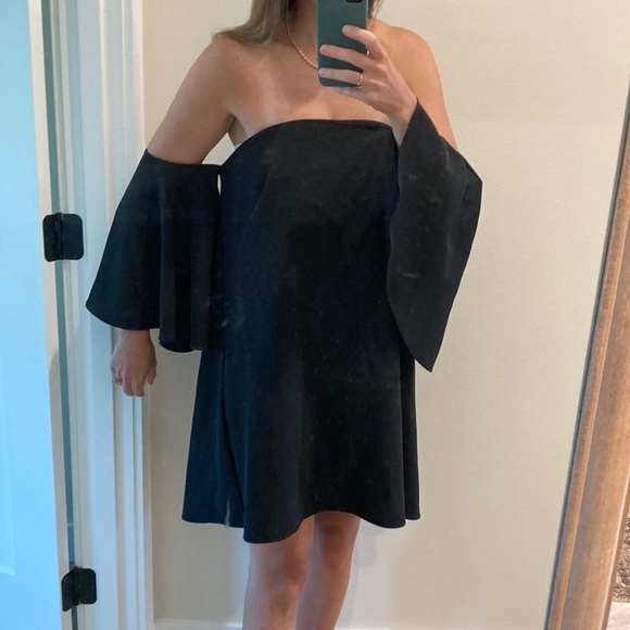 Milly Mila Off the Shoulder Italian Cady Mini Dress - Picture 4 of 8